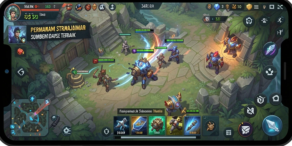 Tampilan gameplay mendalam dari 34R yang memperlihatkan taktik strategi.