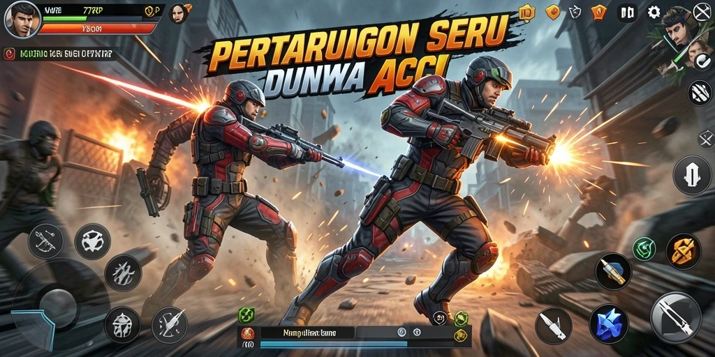 Tampilan gameplay mendebarkan dari 77RP dengan aksi intens.