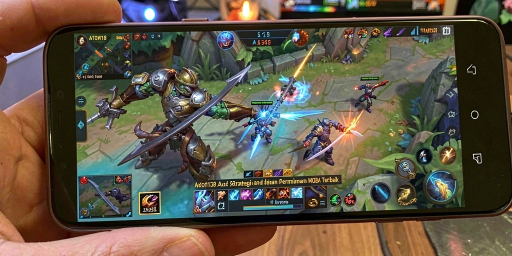 Tampilan gameplay seru dari ATOM138 yang menantang.