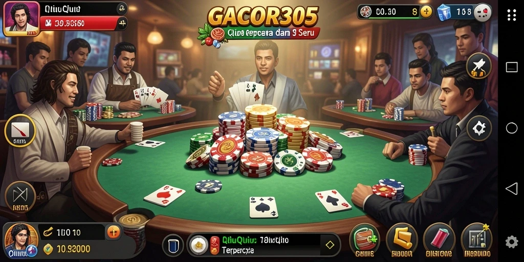 Gameplay seru GACOR305 dengan suasana QiuQiu.