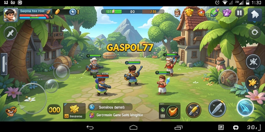 Tampilan gameplay GASPOL77 yang ceria dan menghibur.
