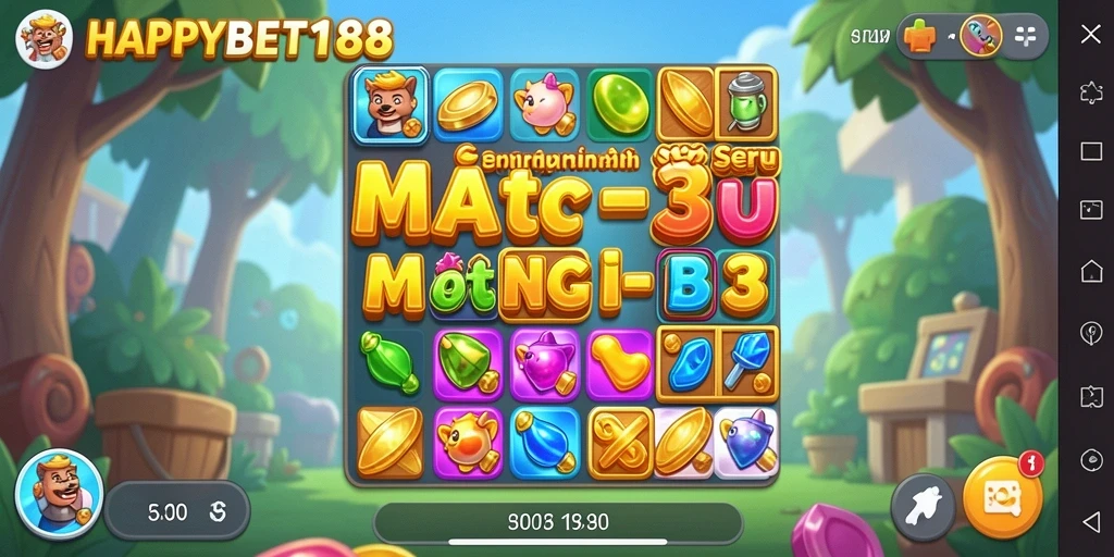 Tangkapan layar gameplay seru dalam <strong>HAPPYBET188</strong> yang menunjukkan momen mencocokkan objek.