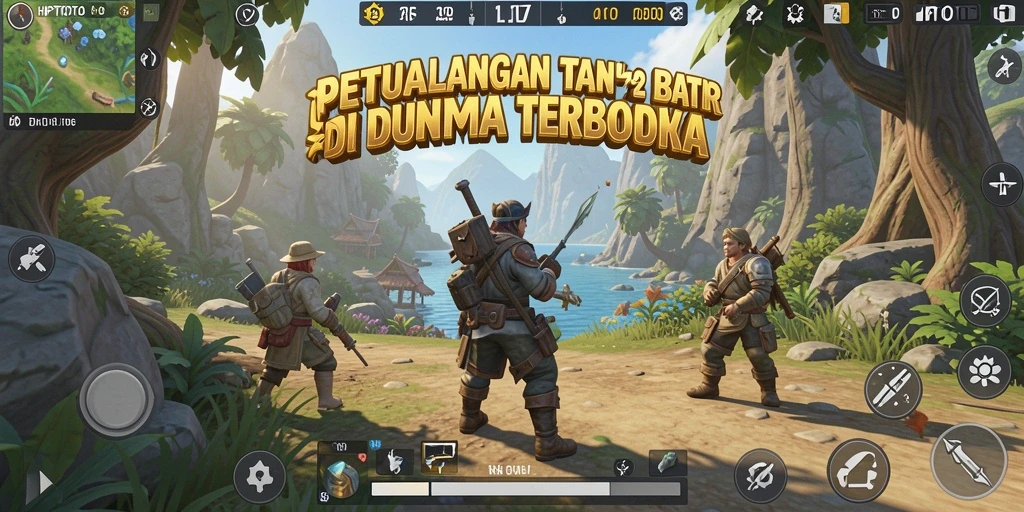 Screenshot gameplay HPTOTO menampilkan dunia terbuka yang luas dan indah.