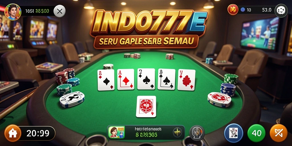 Tampilan gameplay Gaple yang menarik dan interaktif.