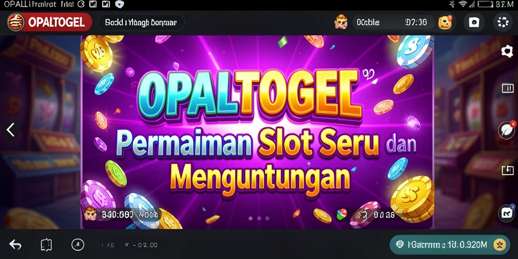 Tampilan gameplay Slot OPALTOGEL yang menarik dan penuh warna.